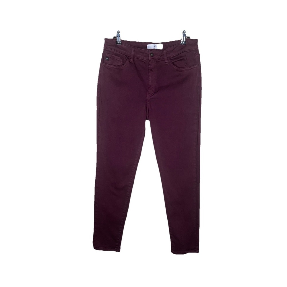 KanCan Jeans‎ Womens Size 31 Burgundy Stretch High Rise Modal Blend Classic